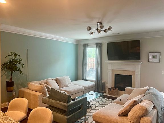 Living room with gas fireplace