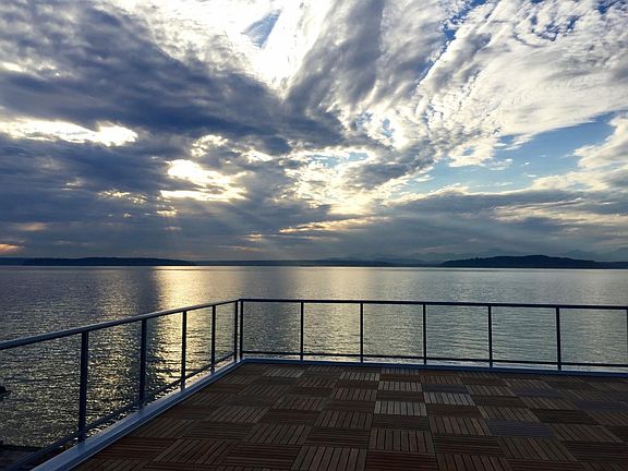Sunset view from deck