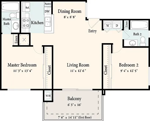 Floor plan The Deerfield - Up