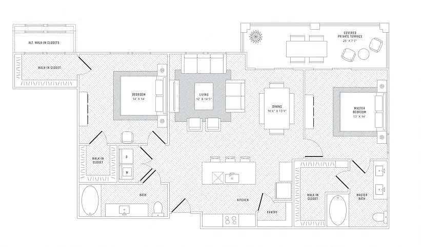 Floor plan B2a - B2b