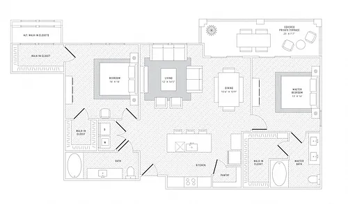 Floor plan B2a - B2b