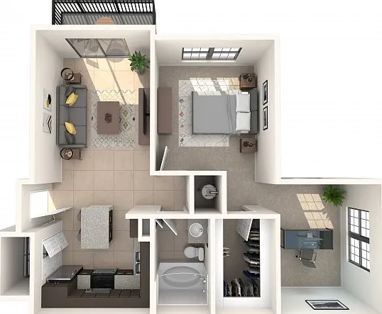 1 Bed 1 Bath and Den 1 Bed 1 Bath and Den