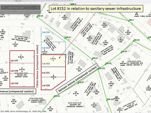 Showing location of lot #152