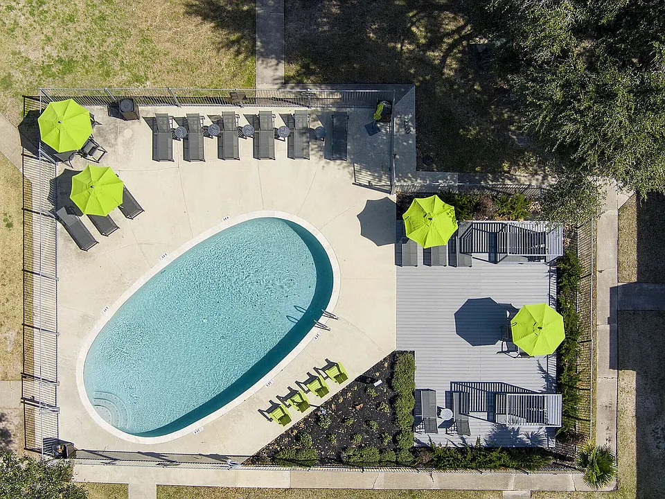 Grove at Southwood Pool Aerial View