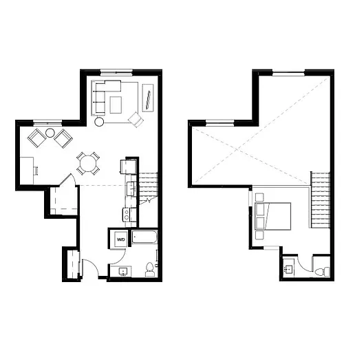 Floor plan Studio + Den Loft 14