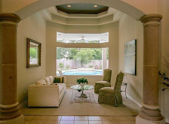 Formal Living looks out onto the pool