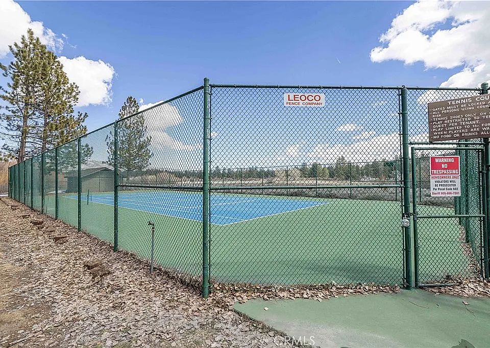 One of two tennis or pickle ball courts
