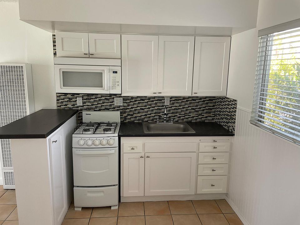 Plenty of work space and cabinets for storage