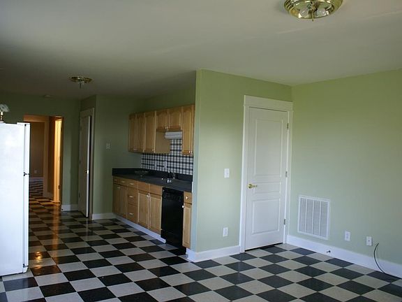 Living room into the kitchen