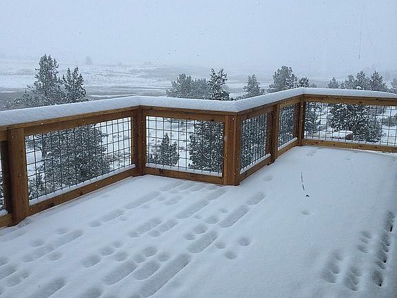 Deck View After Snowstorm