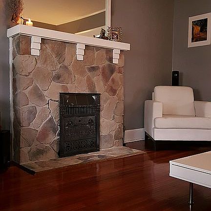 Restored fireplace