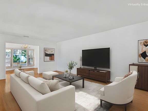 Living room with virtual staging