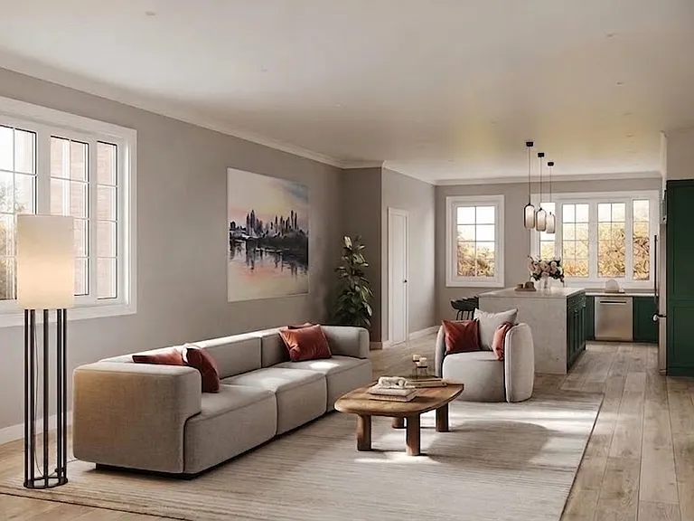 Render of Open Plan Living and Dining