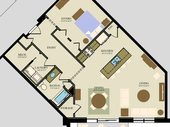 Suite 106 Plan, 117 On The Boulevard