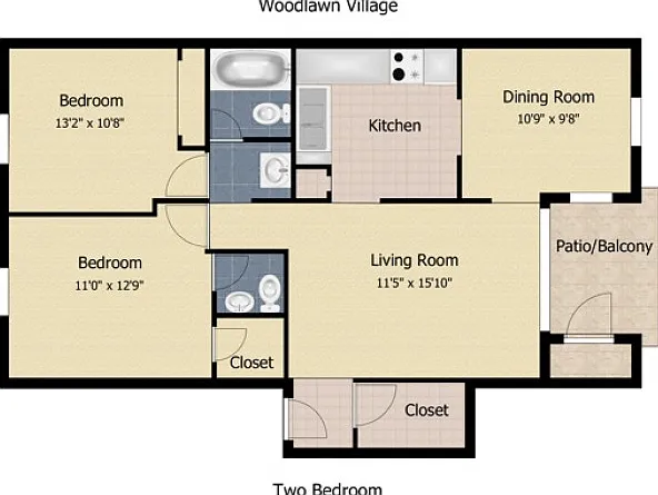 2 Bedroom 1.5 Bath Apartment 2 Bedroom 1.5 Bath Apartment