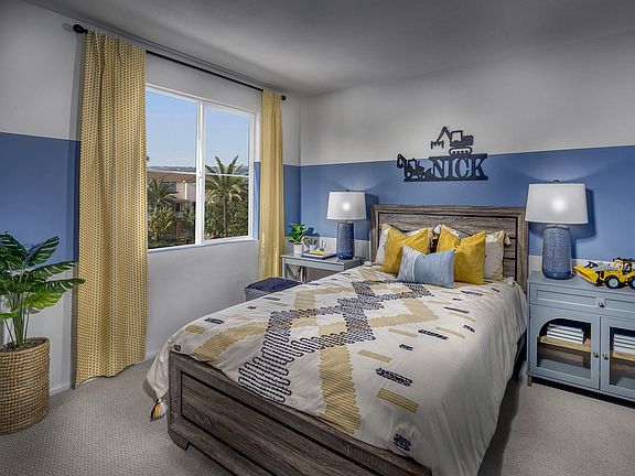 Residence 4 secondary bedroom modeled at a nearby Meritage community.