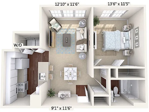 Floor plan A1-Std-Upper