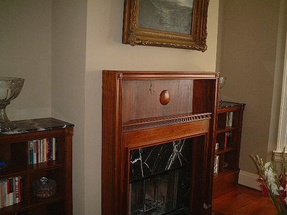 Fireplace and custom cabinetry