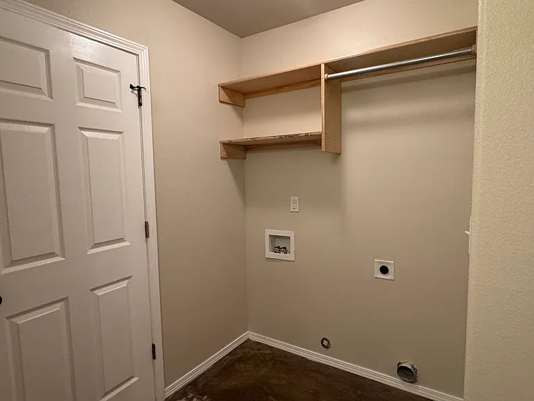Hall bath with laundry