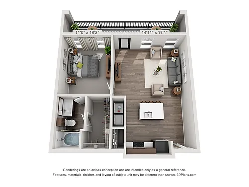 Floor plan Arbor Hills 2A1