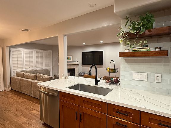 Kitchen View to Living Room
