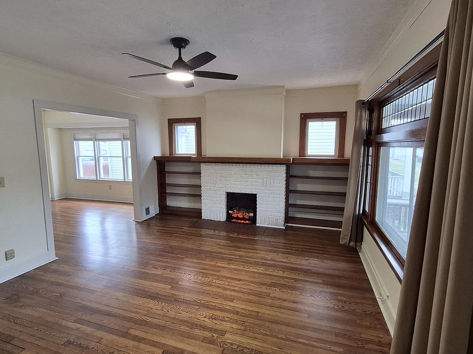 Hardwood floors throughout apartment.