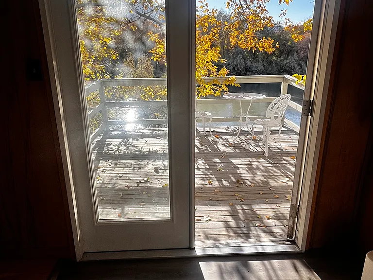 Riverside entrance off deck