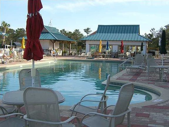 Lagoon Pool with work out area and Cabana Bar