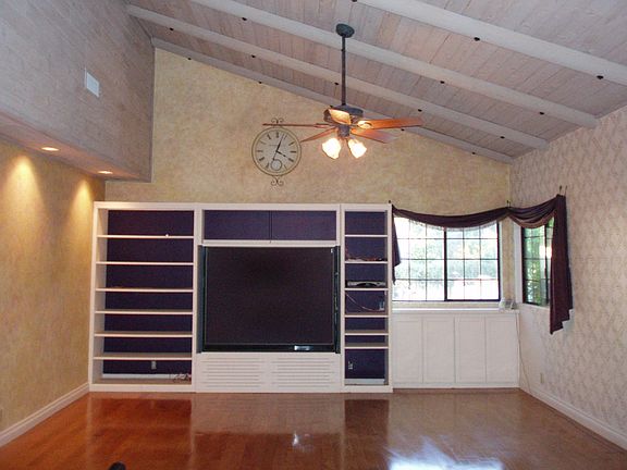 Family room has 70" TV