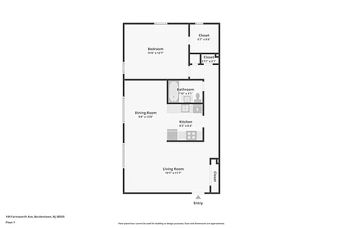 Floor plan 1BR-1