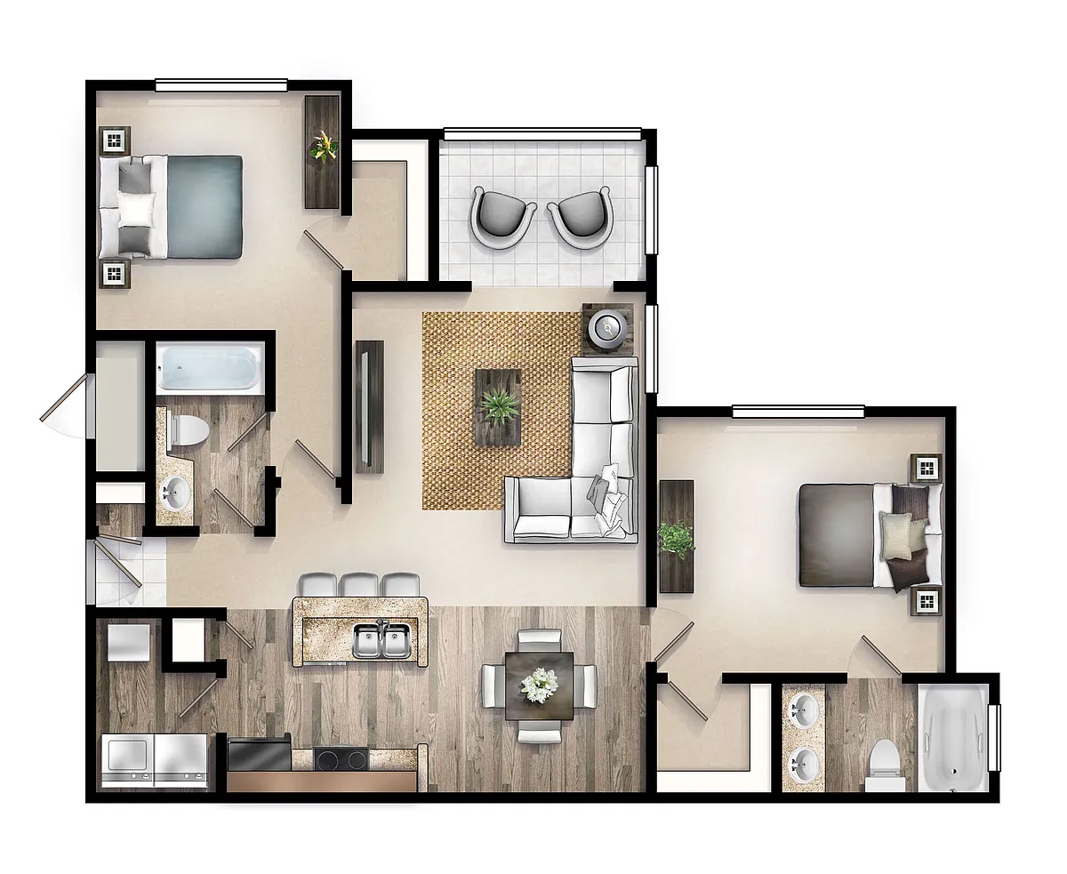 Floor plan The Holstein with Sunroom