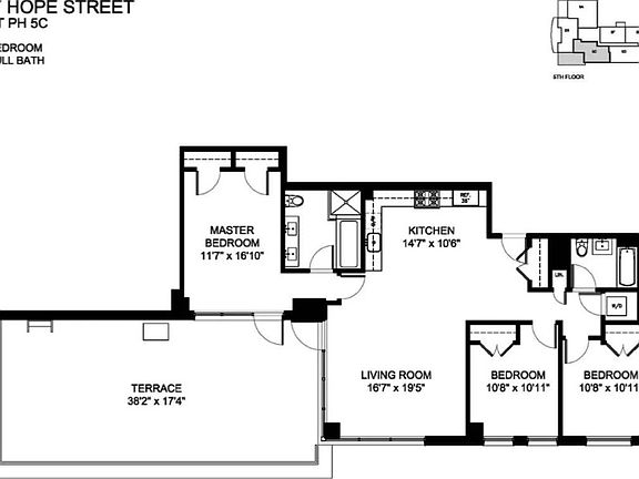 2nd image of 147 Hope St Penthouse 5C