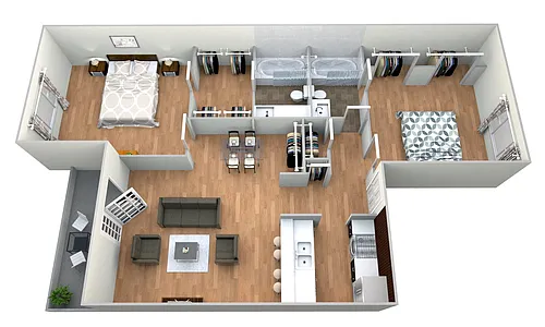 Floor plan Capistrano - 2 Bed 2 Bath
