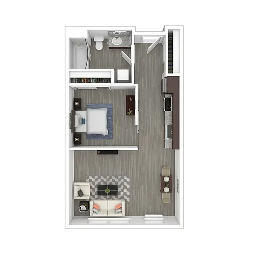 Floor plan A7 - Urban One Bedroom