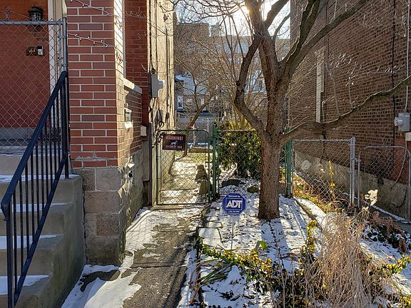 Side yard entrance.