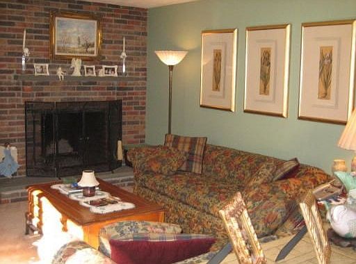 Living room with Fire place