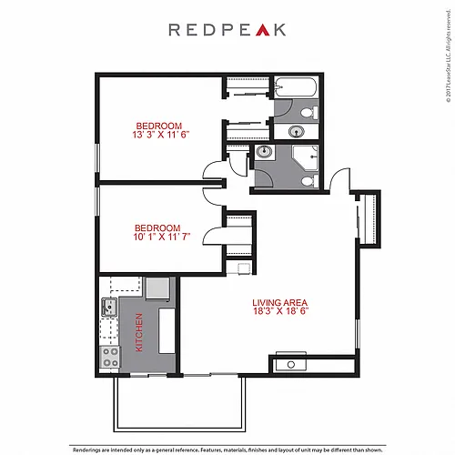 Floor plan Plan B3 - Two Bedroom