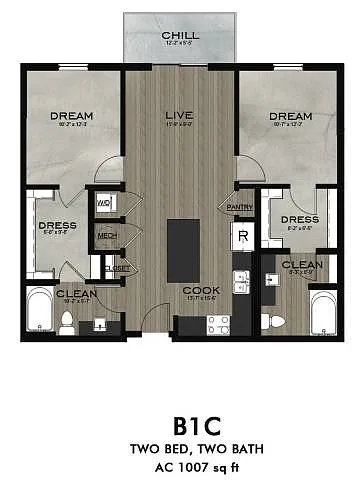 Floor plan B1C