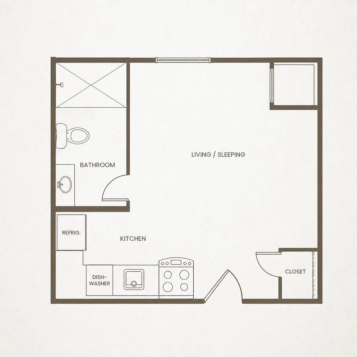 Floor plan Studio B