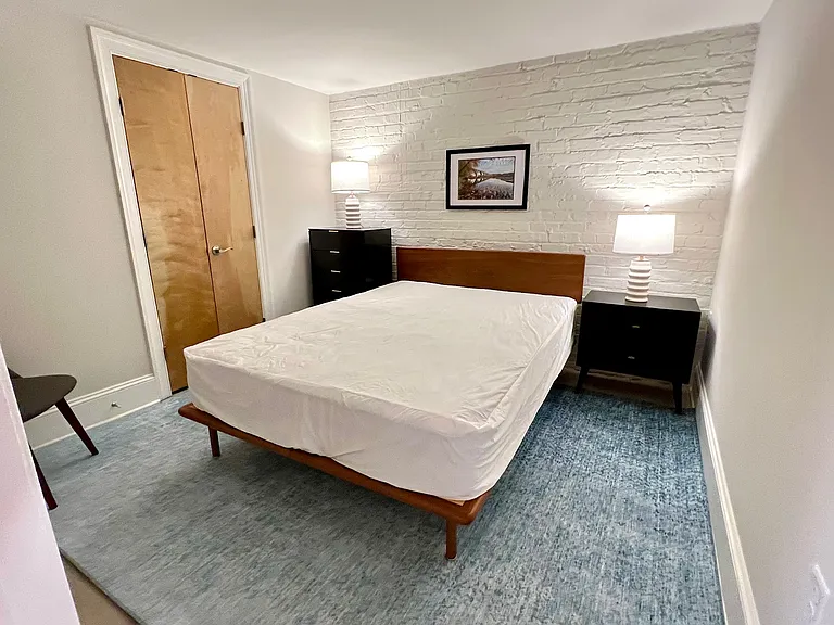 Secondary bedroom, looking in from hallway door. Sleep Number mattress with dual controls.