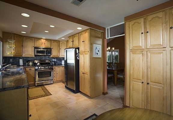 custom kitchen with new appliances