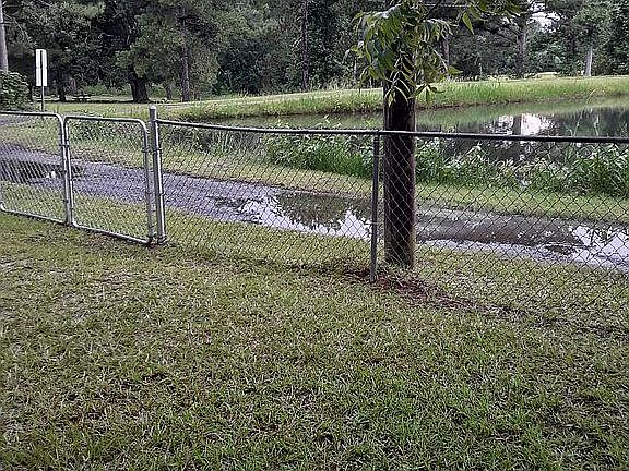  Fence access to pond
