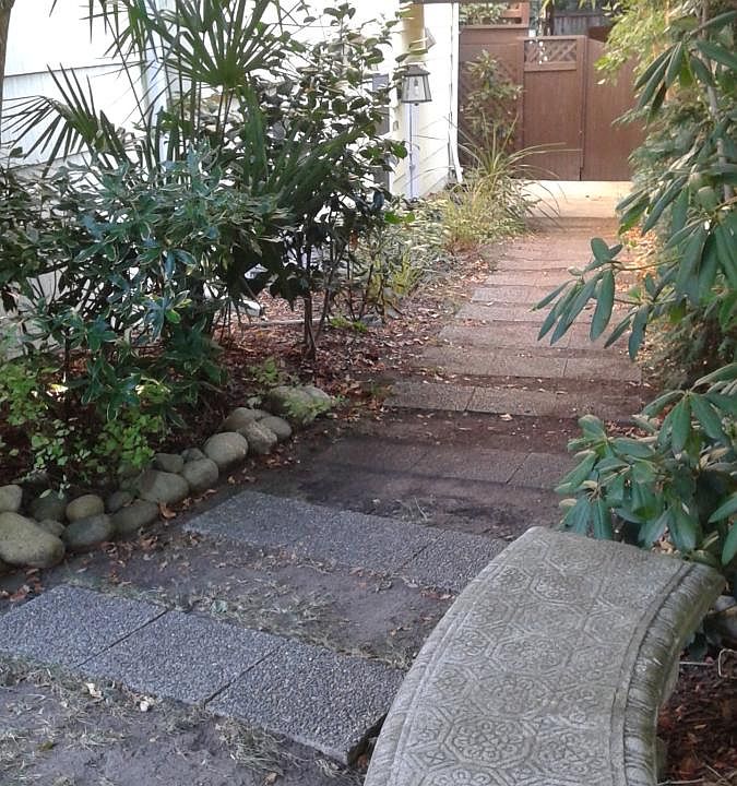 private patio & entrance