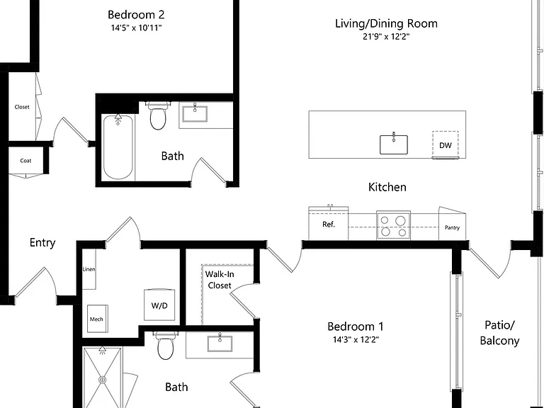2 Bed 2 Bath in Glendale | 1,326 sq ft 2 Bed 2 Bath in Glendale | 1,326 sq ft