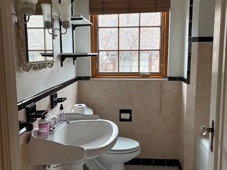 Main Floor Original Art-Deco Bathroom with Shower