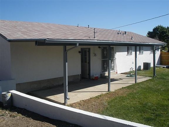Back of house, covered patio