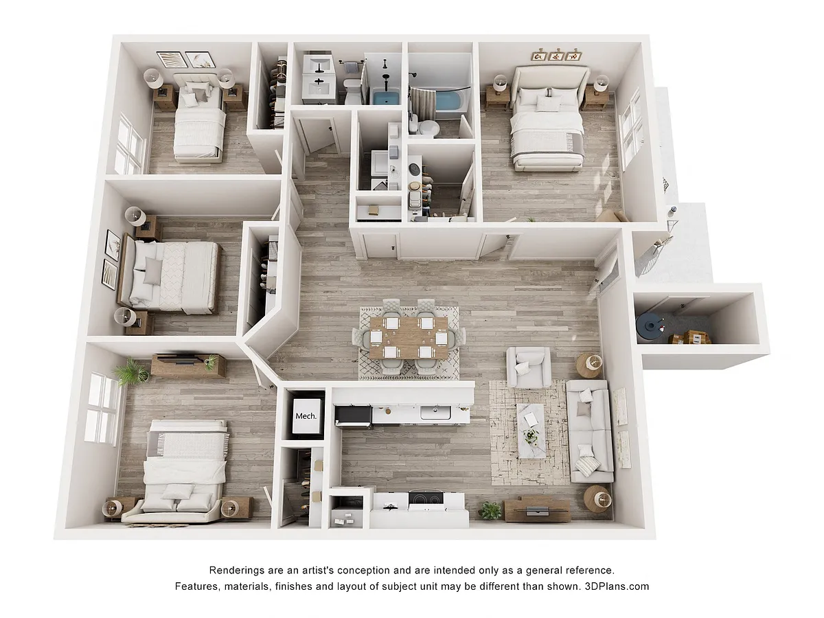 Floor plan 4X2 50
