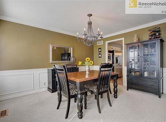 Beautiful wood detail in dining room