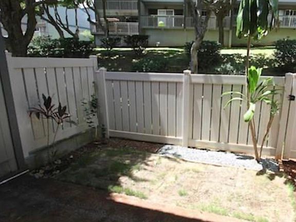Enclosed backyard with gate