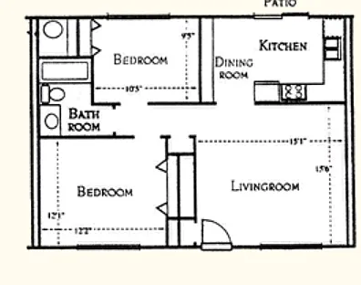 Floor plan Two Bedroom